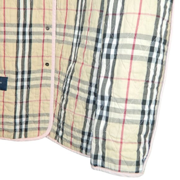 Burberry Authentic Pink Quilted Snap Closing Buttons Lining Jacket - Size Large - Picture 9 of 16